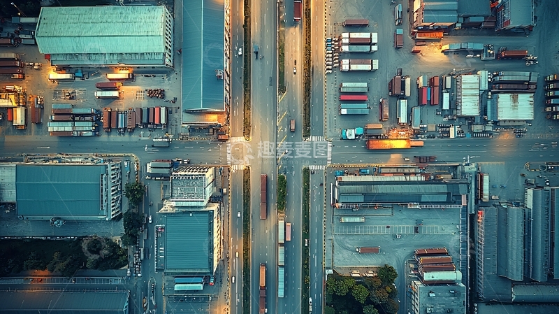 高清大图下载【趣麦麦图】城市夜景鸟瞰图