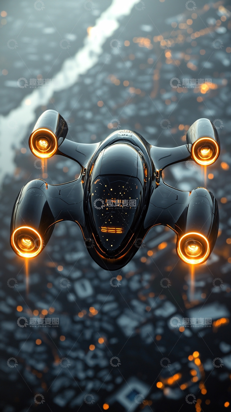 高清大图下载【趣麦麦图】未来飞行器