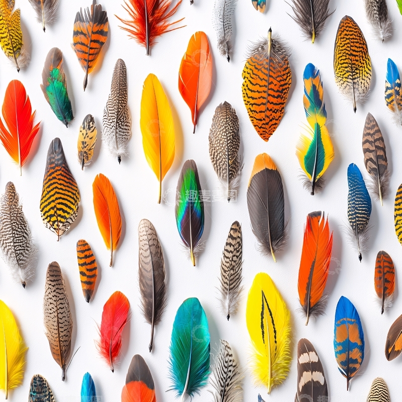高清大图下载【趣麦麦图】彩色羽毛