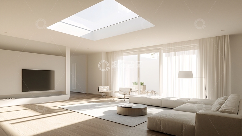 高清大图下载【趣麦麦图】明亮现代简约客厅