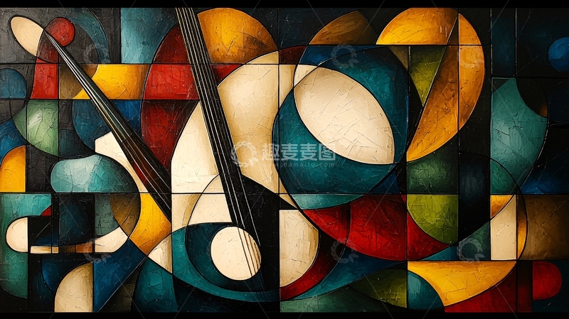 高清大图下载【趣麦麦图】抽象几何艺术画