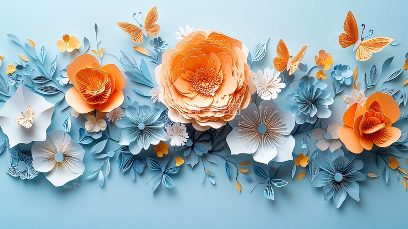 高清大图下载【趣麦麦图】纸艺花卉9