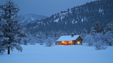 雪夜小屋