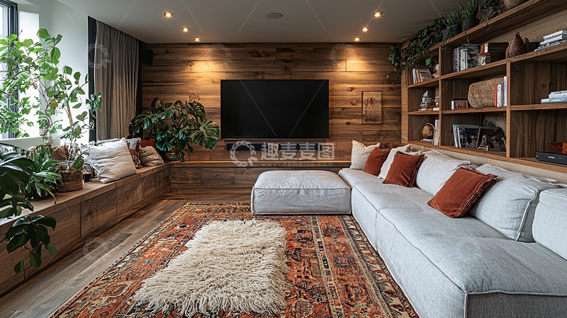 高清大图下载【趣麦麦图】自然采光的舒适客厅