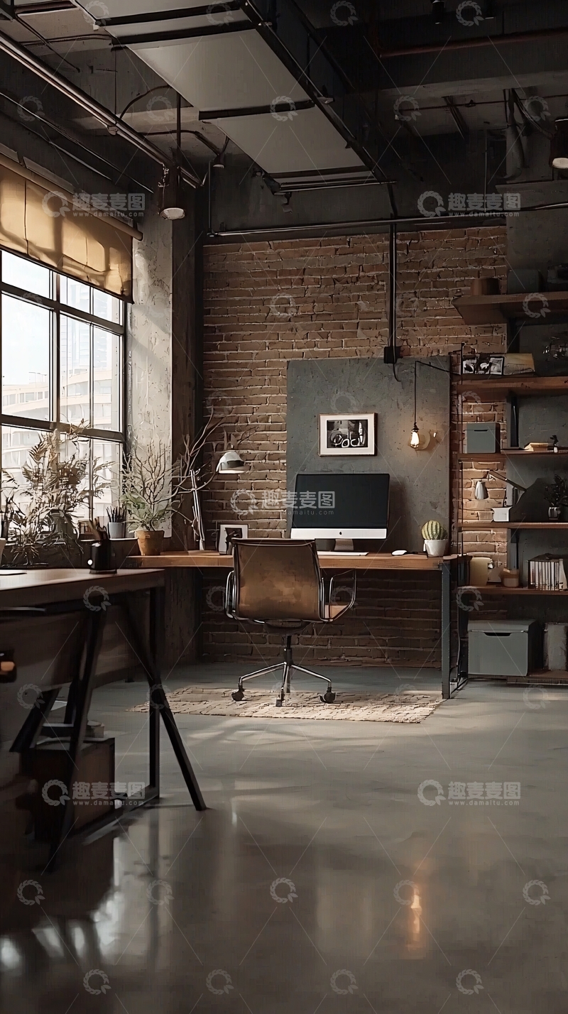 高清大图下载【趣麦麦图】工业风loft办公室