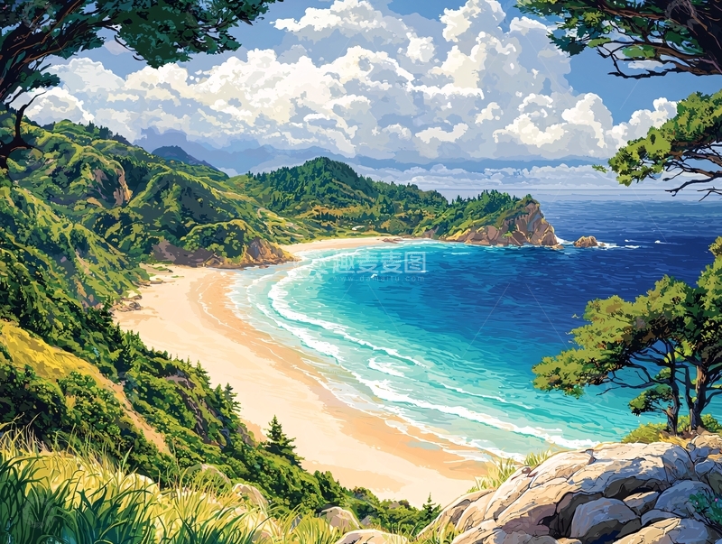 高清大图下载【趣麦麦图】海滩风光