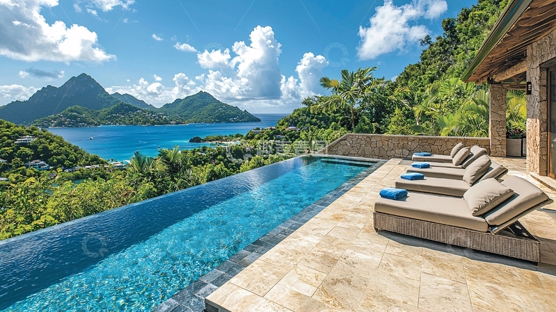 高清大图下载【趣麦麦图】山顶无边泳池别墅