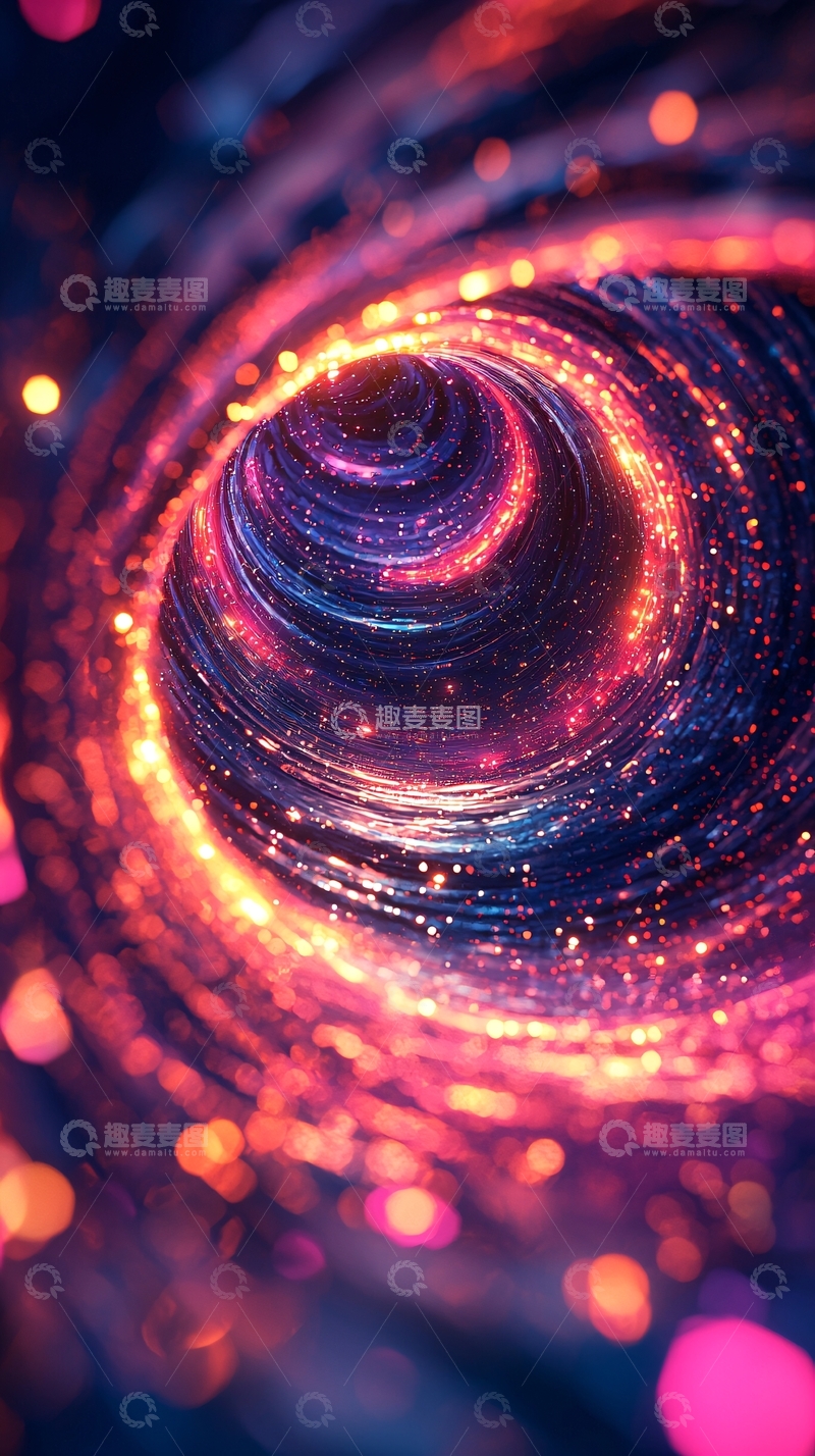 高清大图下载【趣麦麦图】科幻星云隧道漩涡