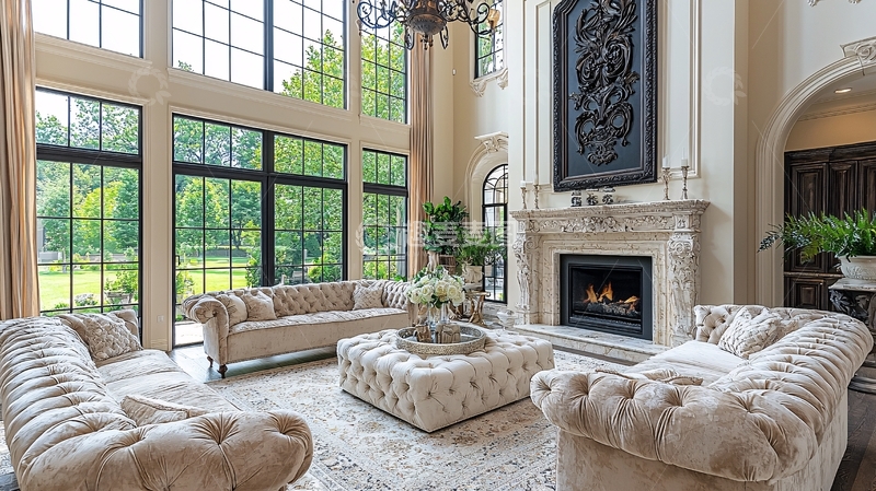 高清大图下载【趣麦麦图】高端别墅客厅