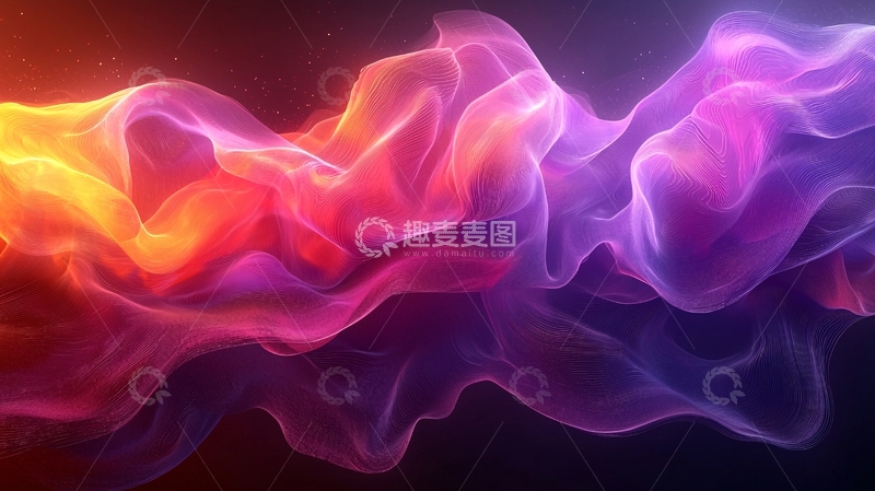 高清大图下载【趣麦麦图】彩色烟雾渐变背景