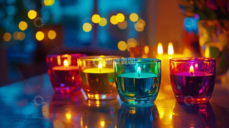 高清大图下载【趣麦麦图】彩色蜡烛