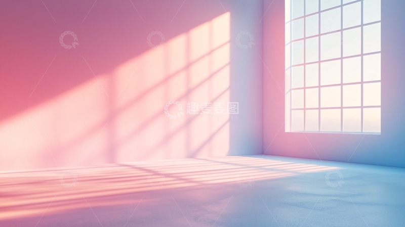高清大图下载【趣麦麦图】粉色房间光影