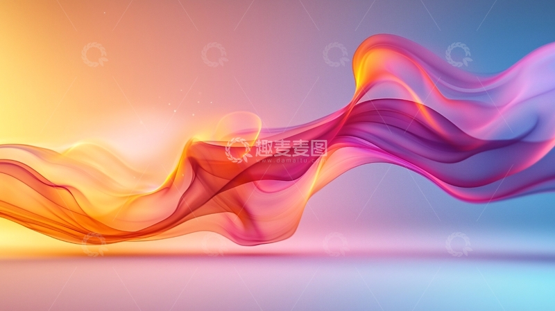 高清大图下载【趣麦麦图】彩色烟雾飘带