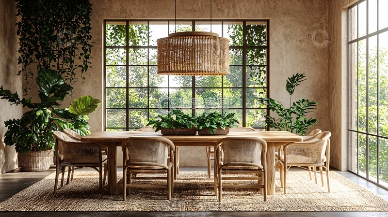 高清大图下载【趣麦麦图】自然光照下的餐厅