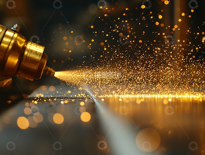 高清大图下载【趣麦麦图】激光切割金属火花四溅