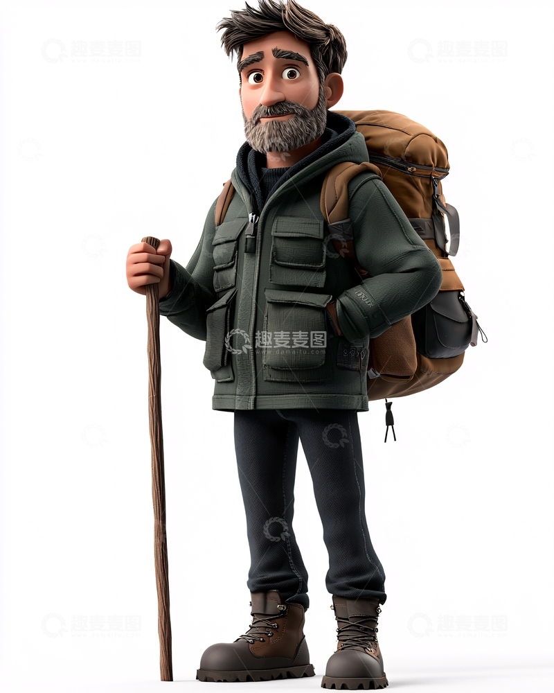 高清大图下载【趣麦麦图】中年男士徒步旅行