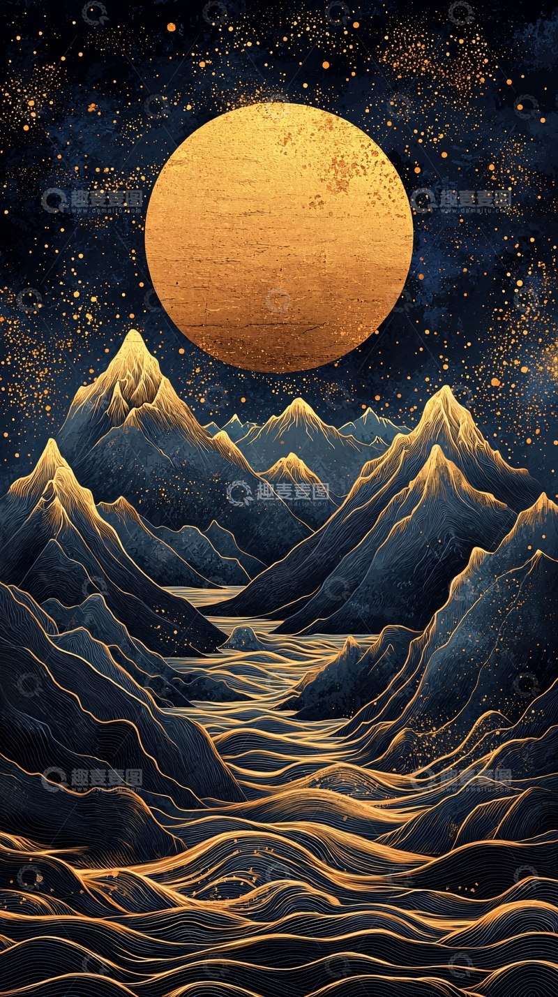 高清大图下载【趣麦麦图】金色月亮