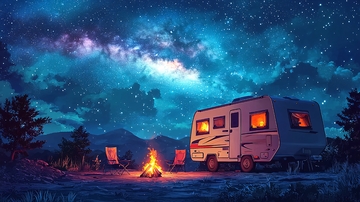 星空下房车营地