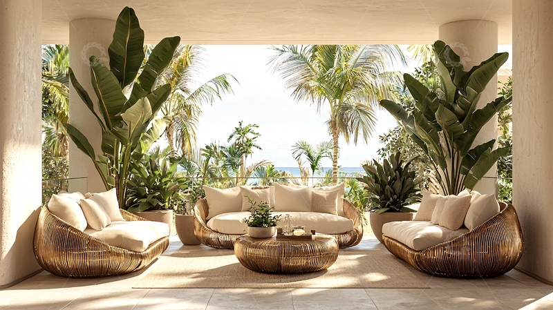 高清大图下载【趣麦麦图】户外休闲藤编家具