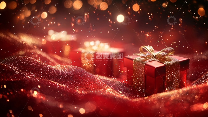 高清大图下载【趣麦麦图】红色礼物盒