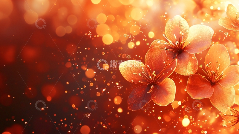 高清大图下载【趣麦麦图】橙色花朵