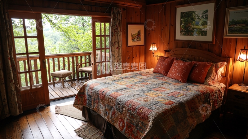 高清大图下载【趣麦麦图】温馨的乡村风格卧室