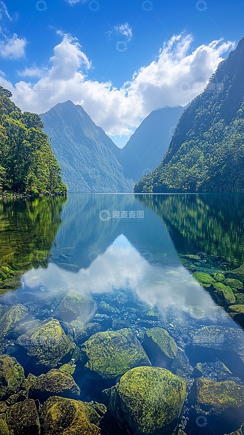 高清大图下载【趣麦麦图】山水倒影如画
