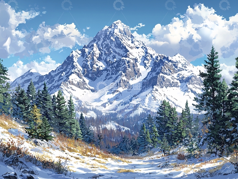 高清大图下载【趣麦麦图】雪山