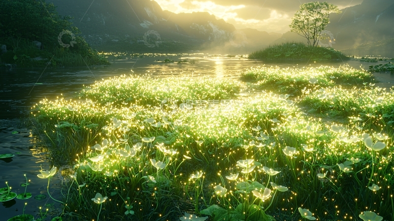 高清大图下载【趣麦麦图】光影梦幻田园景色