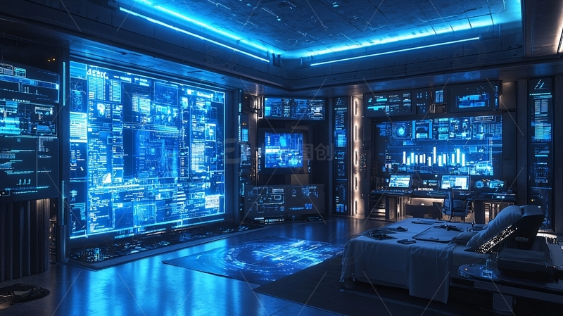 高清大图下载【趣麦麦图】未来科技感房间