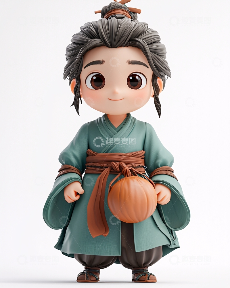 高清大图下载【趣麦麦图】可爱卡通古风少年