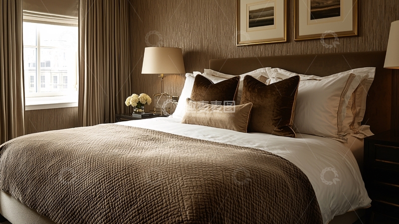 高清大图下载【趣麦麦图】温馨舒适的现代卧室