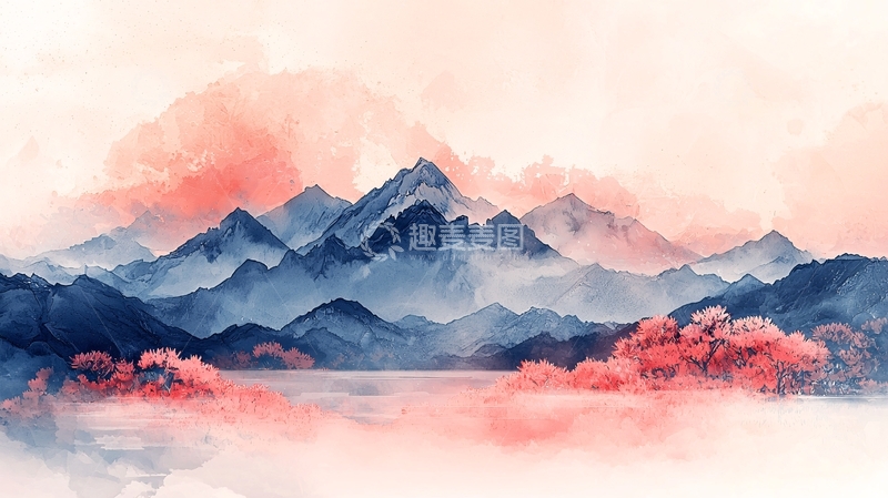 高清大图下载【趣麦麦图】水墨山水画222