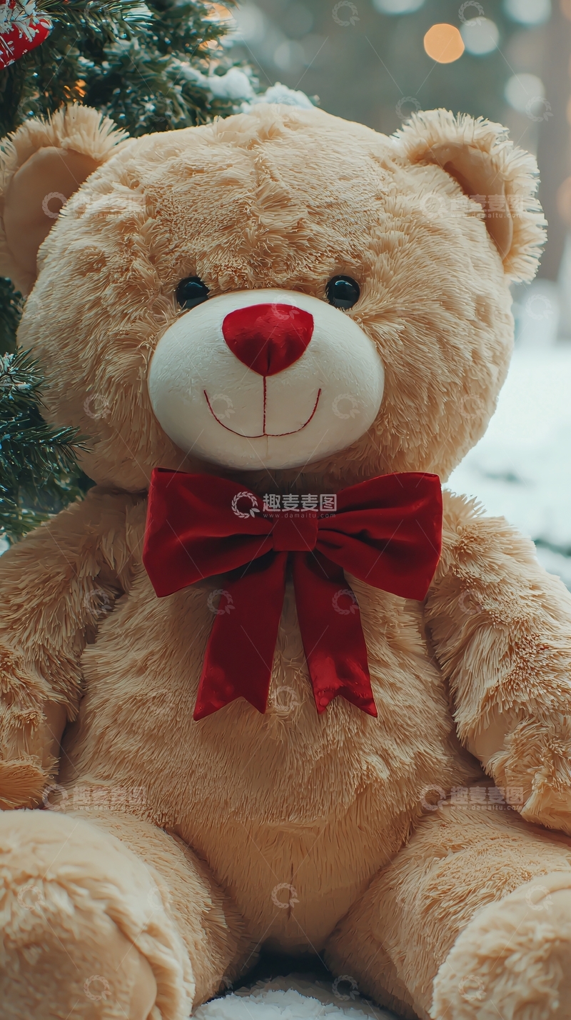 高清大图下载【趣麦麦图】圣诞节毛绒玩具泰迪熊