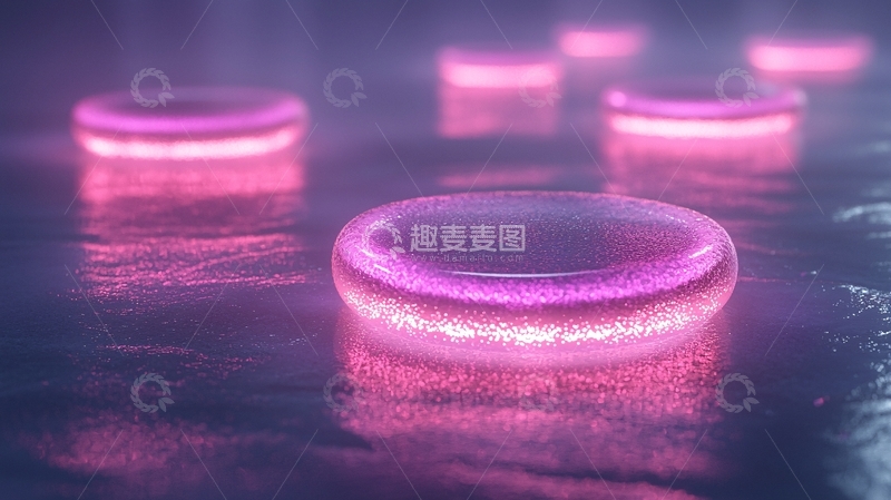 高清大图下载【趣麦麦图】粉色霓虹环状光效