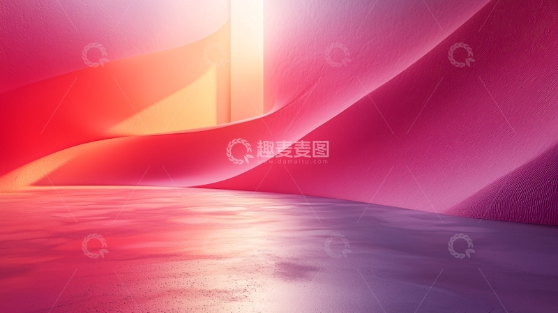 高清大图下载【趣麦麦图】粉色抽象空间