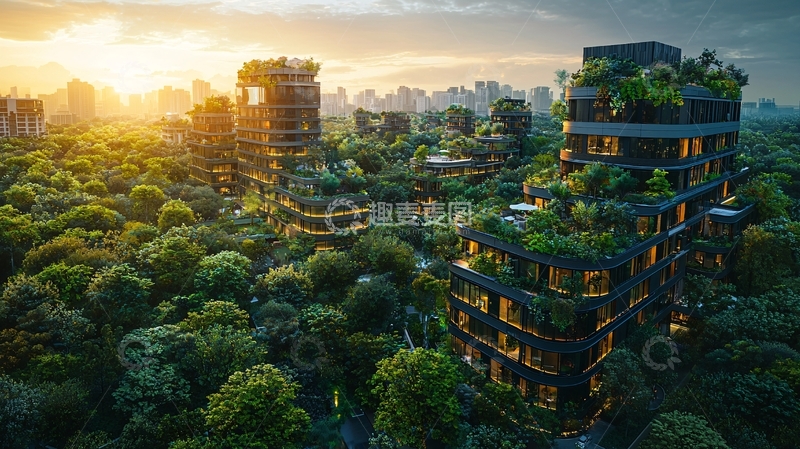 高清大图下载【趣麦麦图】绿色生态建筑