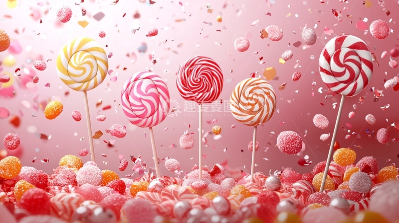 高清大图下载【趣麦麦图】彩色糖果棒棒糖