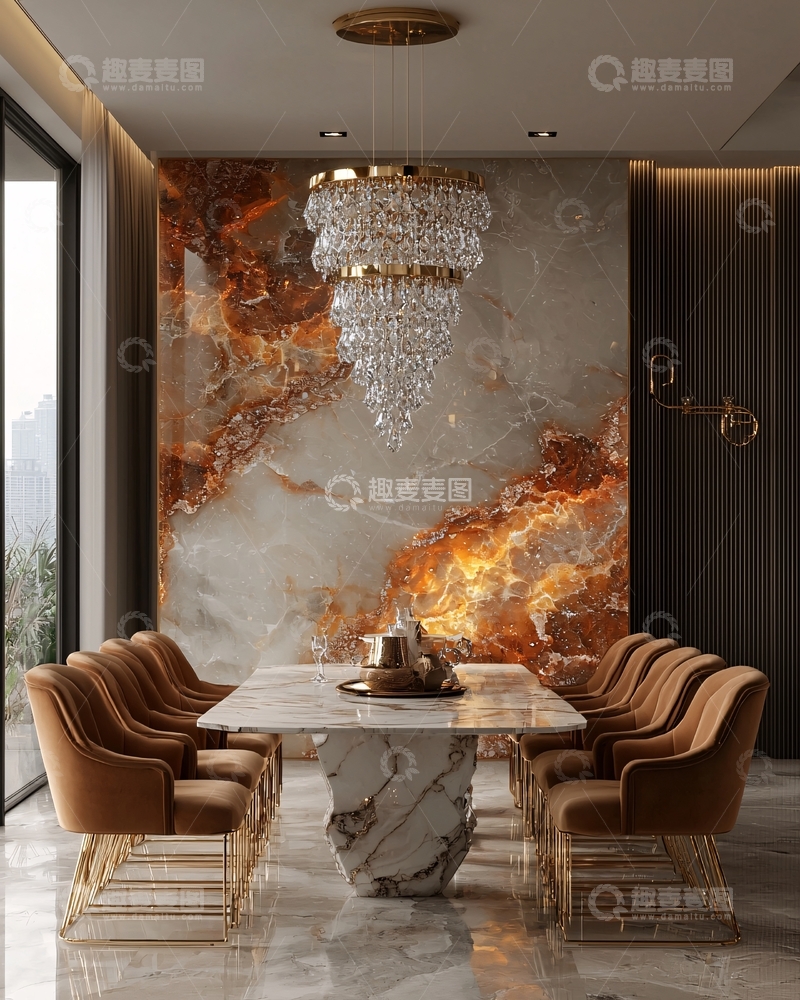 高清大图下载【趣麦麦图】高端大气现代轻奢餐厅