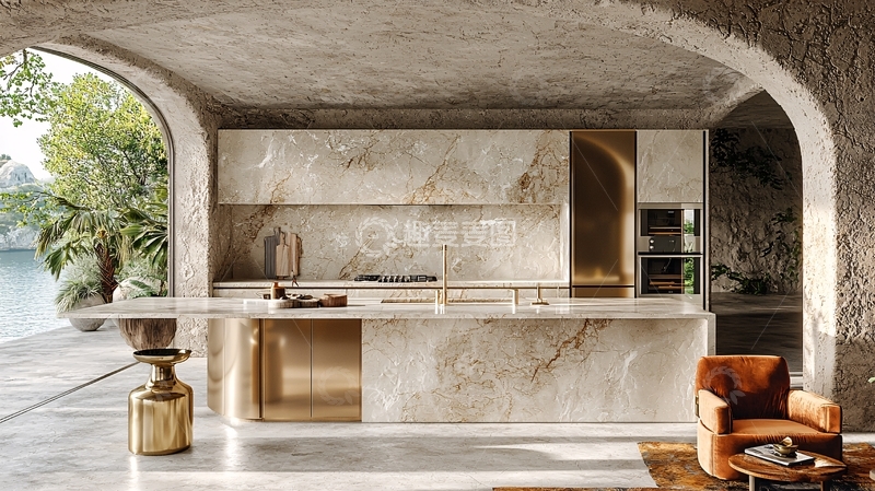 高清大图下载【趣麦麦图】现代极简风格厨房