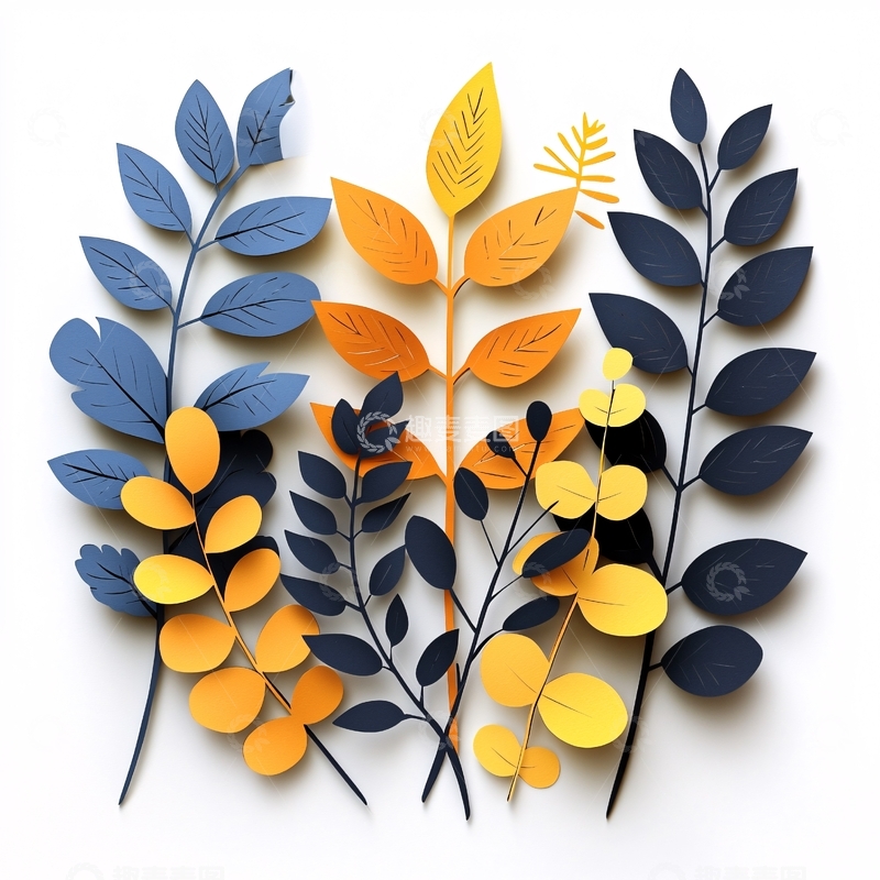 高清大图下载【趣麦麦图】纸艺植物