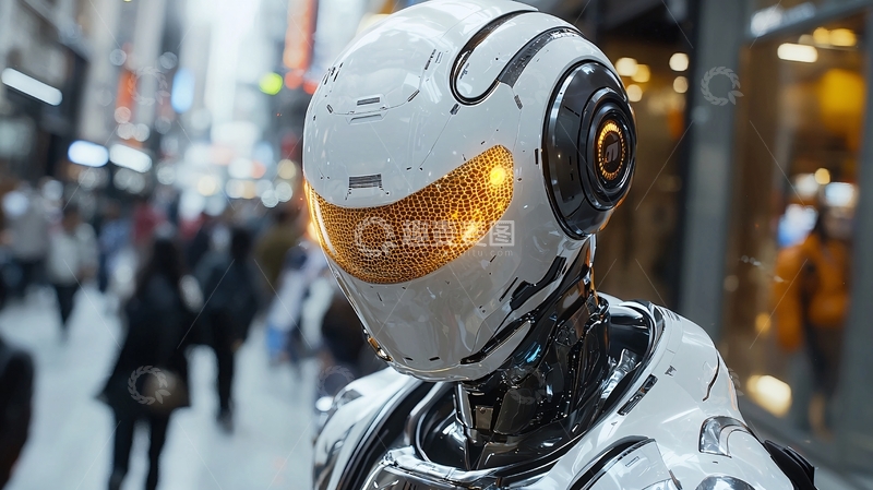 高清大图下载【趣麦麦图】未来都市机器人