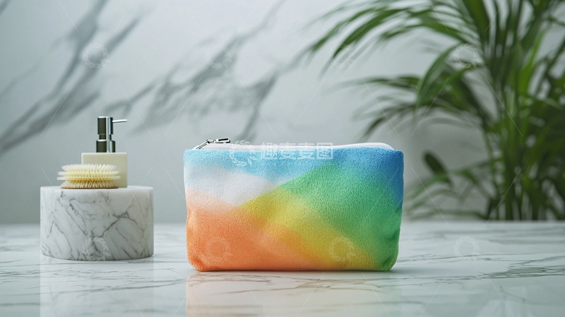 高清大图下载【趣麦麦图】彩虹扎染化妆包