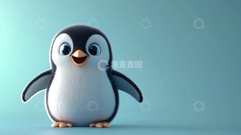 高清大图下载【趣麦麦图】可爱卡通企鹅