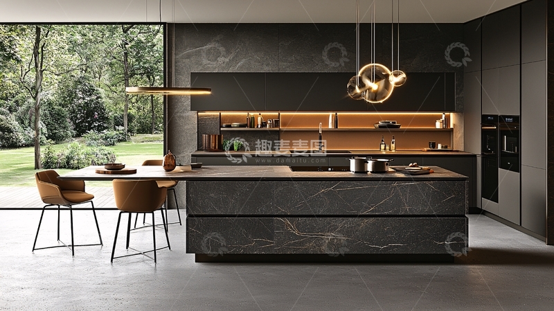 高清大图下载【趣麦麦图】现代极简风格厨房