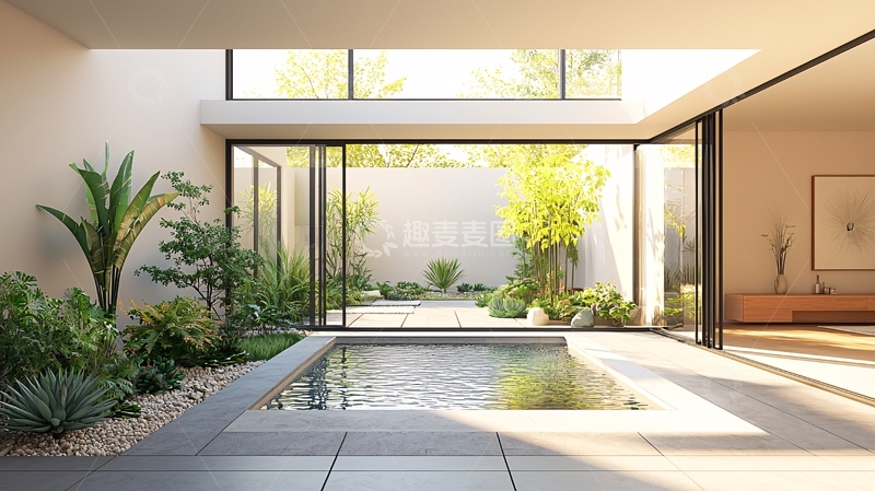 高清大图下载【趣麦麦图】现代简约庭院设计