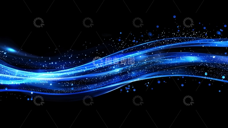 高清大图下载【趣麦麦图】蓝色光波
