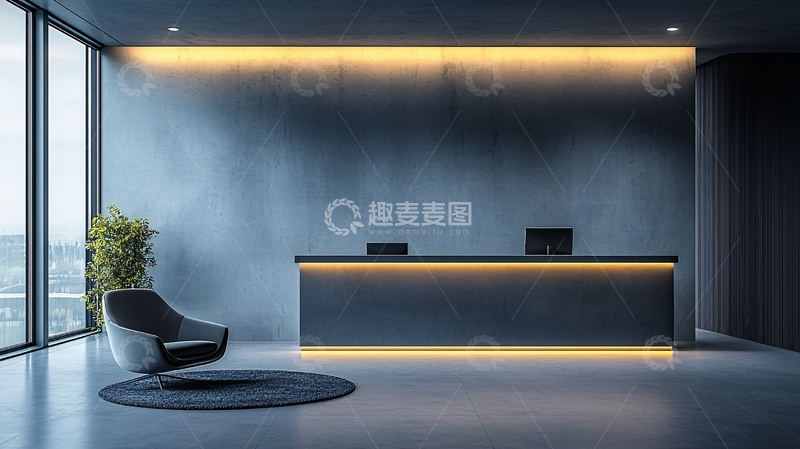 高清大图下载【趣麦麦图】现代化公司前台接待室