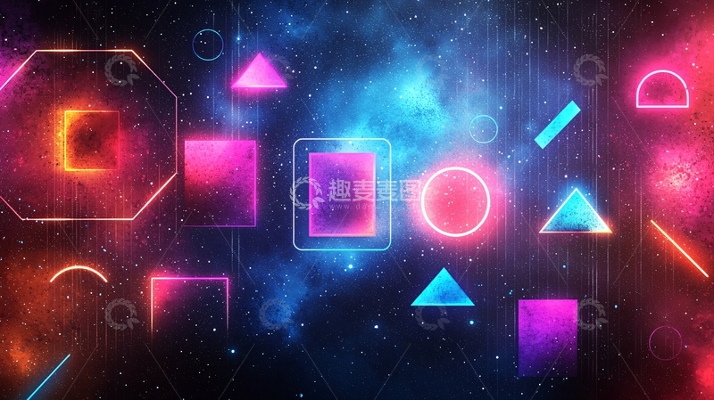 高清大图下载【趣麦麦图】宇宙背景几何图形