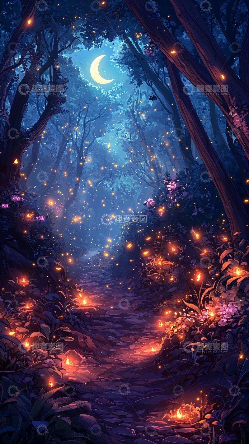 高清大图下载【趣麦麦图】梦幻森林小路19
